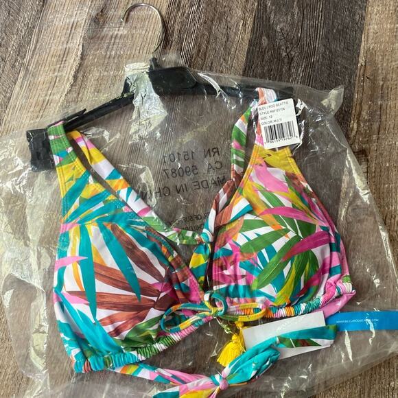 Blue Rod Beattie Fantasy Island Halter Triangle Bikini Top - Picture 2 of 8